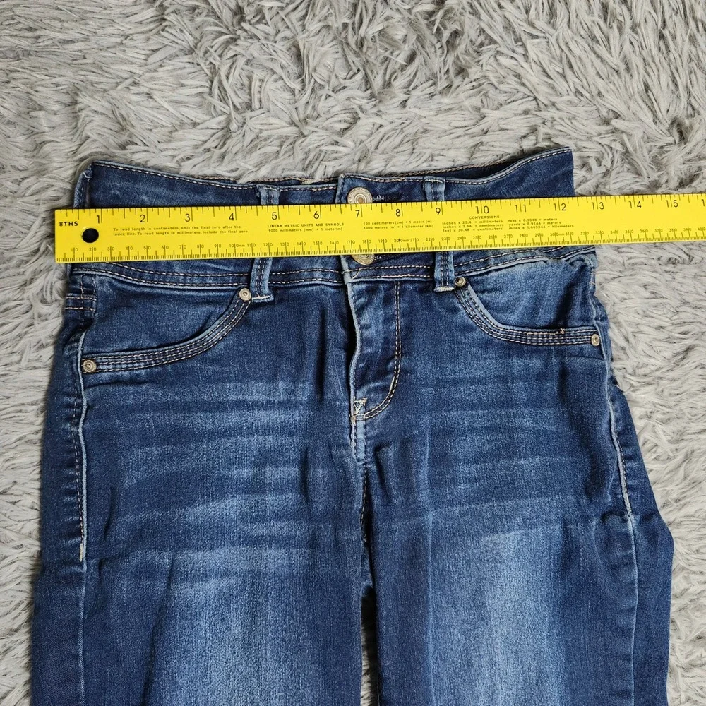 Wallflower Sassy Skinny Jeans Womens Juniors 0 Blue High Rise Denim‎ WFM10481S